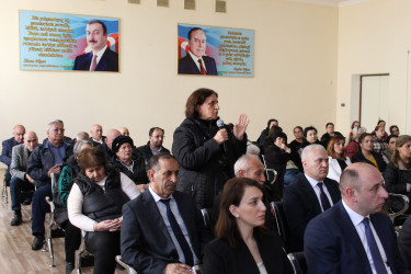 Nizami Rayon İcra Hakimiyyətinin başçısı Coşqun Cəbrayılovun sakinlərlə növbəti səyyar qəbulu keçirilib