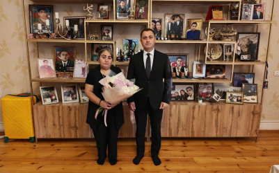 Vətən müharibəsi şəhidi leytenant Kənan Süleymanlının ailəsi ziyarət edilib