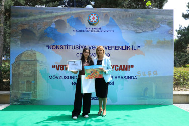Nizami rayonunda “Konstitusiya və Suverenlik İli” çərçivəsində rəsm müsabiqəsi keçirilib
