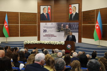 Nizami rayonunda Dövlət Suverenliyi Günü münasibətilə konfrans keçirilib