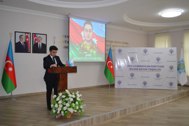 Nizami rayonunda Vətən müharibəsi şəhidi Qasımov Eltun Vüqar oğlunun doğum günündə əziz xatirəsi yad olunub