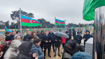 Vətən müharibəsi şəhidi mayor İlkin Rzayevin məzarı ziyarət edilib