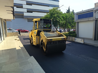 Nizami rayonunda yol infrastrukturunun yenilənməsi işləri davam etdirilir