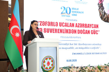 Nizami rayonunda Dövlət Suverenliyi Günü münasibətilə konfrans keçirilib