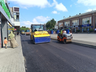 Nizami rayonunda yol infrastrukturunun yenilənməsi işləri davam etdirilir
