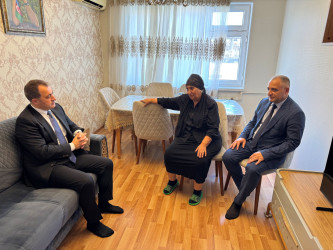 Vətən müharibəsi şəhidləri Eltun Qasımov və leytenant Namiq Cavadovun ailələri ziyarət edilib