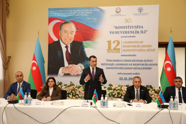 Nizami rayonunda Azərbaycan Respublikasının Konstitusiyasının qəbulunun 30 illiyi münasibətilə tədbir keçirilib