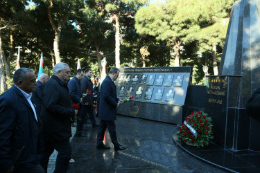 Zəfər Günündə “Nizami Rayon Vətən Müharibəsi Şəhidləri” Memorial Kompleksi ziyarət olunub