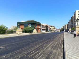 Nizami rayonunda yol infrastrukturunun yenilənməsi işləri davam etdirilir
