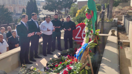 Şəhid polis çavuşu Zamanov Xəzər Azər oğlunun ildönümündə məzarı ziyarət edilib