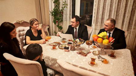 Azərbaycanın Milli Qəhrəmanı baş leytenant Vaqif Qurbanovun ailəsi ziyarət edilib