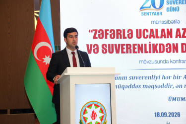 Nizami rayonunda Dövlət Suverenliyi Günü münasibətilə konfrans keçirilib