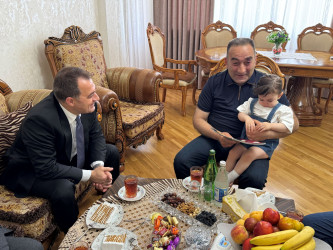 Vətən müharibəsi şəhidləri Eltun Qasımov və leytenant Namiq Cavadovun ailələri ziyarət edilib