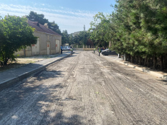 Nizami rayonunda yol infrastrukturunun yaxşılaşdırılması istiqamətində işlər davam etdirilir
