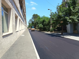 Nizami rayonunda yol infrastrukturunun yenilənməsi işləri davam etdirilir