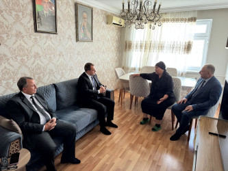 Vətən müharibəsi şəhidləri Eltun Qasımov və leytenant Namiq Cavadovun ailələri ziyarət edilib