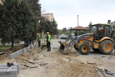 Rayon İcra Hakimiyyətinin başçısı Coşqun Cəbrayılov abadlıq işləri gedən ünvanlara baxış keçirib
