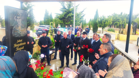 Vətən müharibəsi şəhidi Yaqub Eldəniz oğlu Yaqubzadənin anım günündə məzarı ziyarət edilib