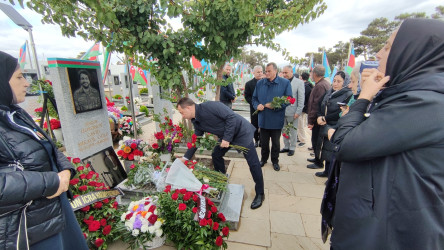 Vətən müharibəsi şəhidi Cavid Həsənovun məzarı ziyarət edilib