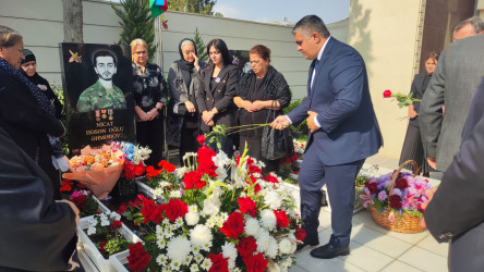 Vətən müharibəsi şəhidi Nicat Həsən oğlu Əhmədovun ildönümündə məzarı ziyarət edilib