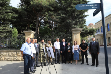 Nizami rayonunda Vətən müharibəsi şəhidi Mahir Dadaşzadə adına küçənin açılışı olub