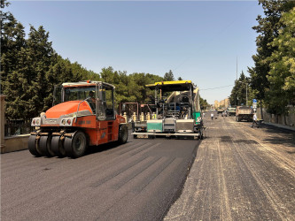Nizami rayonunda yol infrastrukturunun yenilənməsi işləri davam etdirilir