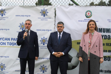 Nizami rayonunda Ümummilli Lider Heydər Əliyevin anadan olmasının 103-cü ildönümü münasibətilə futbol turniri keçirilib