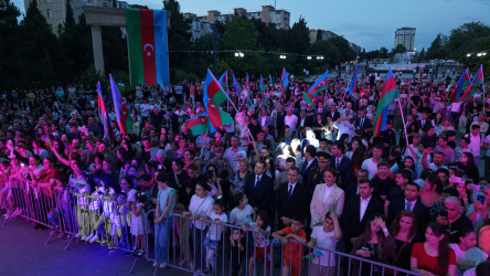 Nizami rayonunda Milli Qurtuluş Gününə həsr olunmuş bayram konserti keçirilib