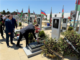 Qurban bayramında şəhidlərin məzarları ziyarət edilib