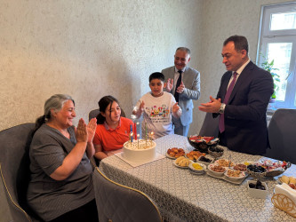 Vətən müharibəsi şəhidi, mayor Rzayev İlkin Cəfər oğlunun ailəsi ziyarət olunub