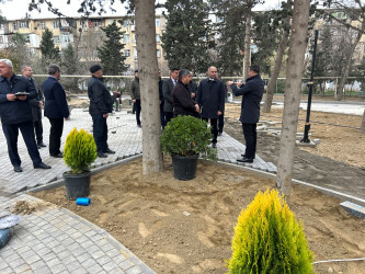 Rayon İcra Hakimiyyətinin başçısı Coşqun Cəbrayılov R.Rüstəmov küçəsi 72a ünvanına baxış keçirib