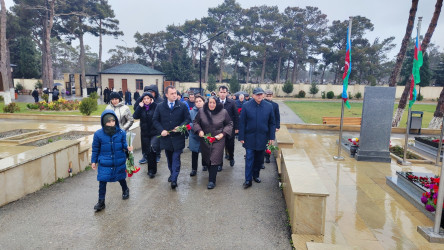 Vətən müharibəsi şəhidi mayor İlkin Rzayevin məzarı ziyarət edilib