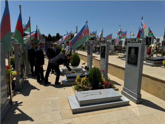 Qurban bayramında şəhidlərin məzarları ziyarət edilib