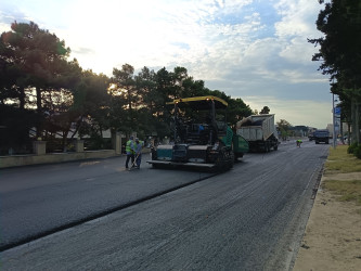 Nizami rayonunda yol infrastrukturunun yenilənməsi işləri davam etdirilir