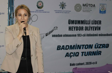 Nizami rayonunda Ümummilli Lider Heydər Əliyevin anadan olmasının 103-cü ildönümü münasibətilə məktəblilər arasında badminton turniri keçirilib