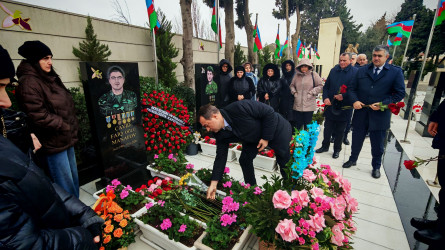 Vətən müharibəsi şəhidi Cavid Manafovun doğum günündə məzarı ziyarət edilib