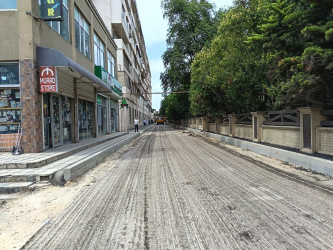 Nizami rayonunda yol infrastrukturunun yenilənməsi işləri davam etdirilir