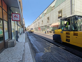 Nizami rayonunda yol infrastrukturunun yenilənməsi işləri davam etdirilir