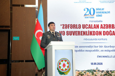 Nizami rayonunda Dövlət Suverenliyi Günü münasibətilə konfrans keçirilib