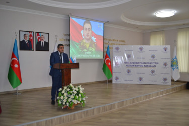 Nizami rayonunda Vətən müharibəsi şəhidi Qasımov Eltun Vüqar oğlunun doğum günündə əziz xatirəsi yad olunub