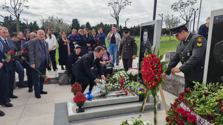 Vətən müharibəsi şəhidi Vüqar İnşallah oğlu Cəfərovun məzarı ziyarət edilib