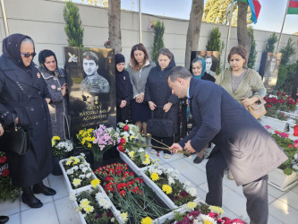 Vətən müharibəsi şəhidi Oktay Ağabəyovun ildönümündə məzarı ziyarət edilib