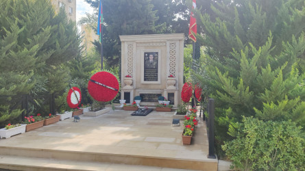 Vətən Müharibəsi şəhidi, mayor İlkin Cəfər oğlu Rzayevin xatirə kompleksi ziyarət edilib