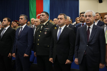 Nizami rayonunda Dövlət Suverenliyi Günü münasibətilə konfrans keçirilib