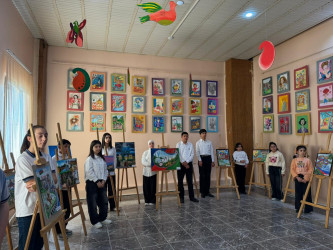 Nizami rayonunda 8 Noyabr – Zəfər Gününə həsr olunmuş rəsm sərgisi kecirilib