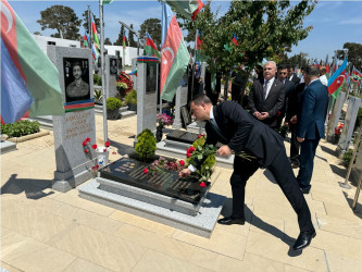 Qurban bayramında şəhidlərin məzarları ziyarət edilib