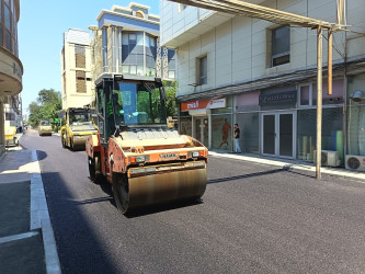 Nizami rayonunda yol infrastrukturunun yenilənməsi işləri davam etdirilir