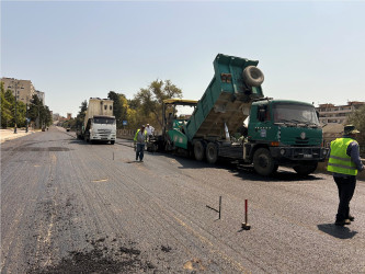Nizami rayonunda yol infrastrukturunun yenilənməsi işləri davam etdirilir