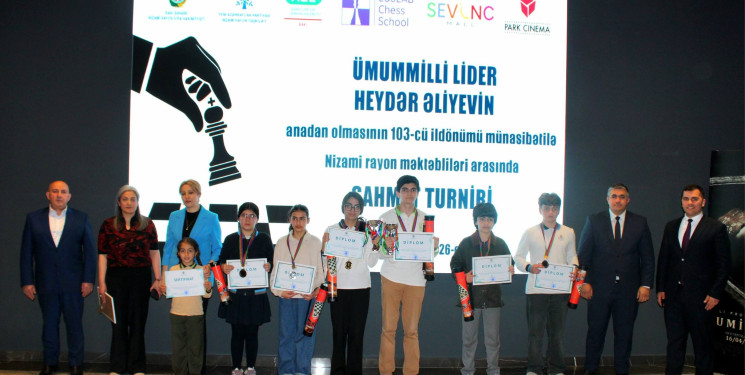 Nizami rayonunda Ümummilli Lider Heydər Əliyevin anadan olmasının 103-cü ildönümü münasibətilə məktəblilər arasında şahmat turniri keçirilib