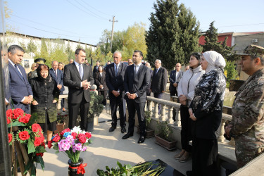 Zəfər Günündə şəhid Zakir Cəfərovun məzarı ziyarət edilib
